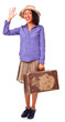 Easy latin american girl travels. Retro.