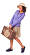 Easy latin american girl travels. Retro.