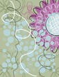 Floral greeting card background