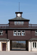 Buchenwald Lagertor, Haupteingang. Eingangstuer mit Inschrift