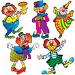 Funny clowns. Vector art-illustration. Funny clowns. Vector art-illustration.