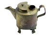 Antique iron pot. with white background.