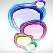 Speech bubbles - abstract lustrous background.