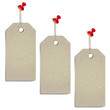 Sale background with tags, strings and push pins. Price element,