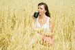 Girl  with quass and bread