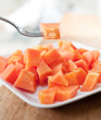 Papaya on white dish