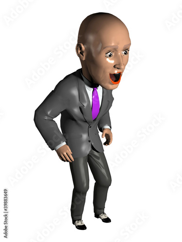 Illustration: cartoon character of a man totally astonished cartoon character of a man totally astonished