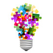 Vektor: lightbulb puzzle lightbulb puzzle