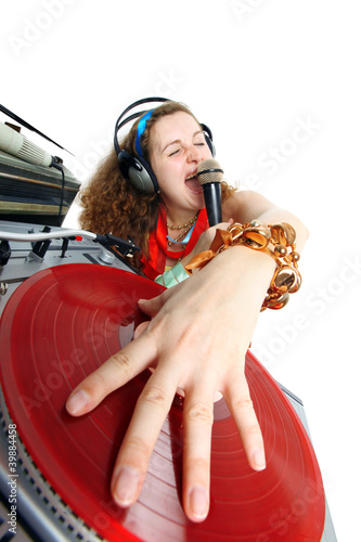 Photo: cool DJ isolated on white cool DJ isolated on white
