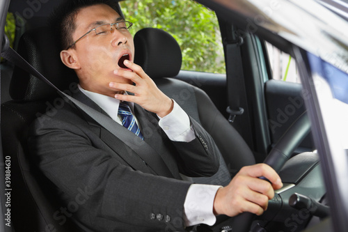 Photo: Yawning while driving Yawning while driving