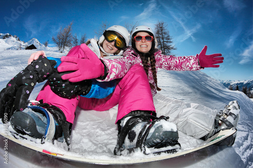 Photo: adolescentes, neige et vacances adolescentes, neige et vacances