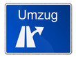 Schild Umzug