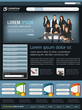 Blue website Template with business people Blue website Template with business people