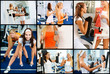 Foto: Collage of two female athletes Collage of two female athletes