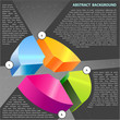 Abstract vector background with cross graph