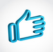 Vector thump up and like icon