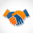handshake abstract vector illustration