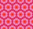 Seamless pattern with abstract flowers and stars