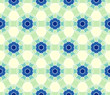Seamless pattern with abstract flowers and stars