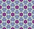 Seamless pattern with abstract flowers and stars