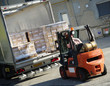 déchargement de camion