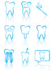 Vector: Vector illustration of dental symbols Vector illustration of dental symbols