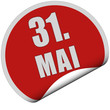 Sticker rot rund curl unten 31. MAI
