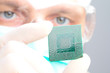 Examining a microchip