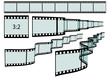 Diastreifen, 3D, Perspektive, Streifen, DIA, Foto, Kleinbild