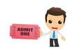 funny cartoon office worker