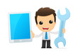 funny cartoon office worker
