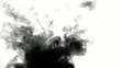 Ink drops forming cloud formations on white. Luma Matte