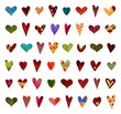 Illustration: Hearts. Set of decorative elements Hearts. Set of decorative elements