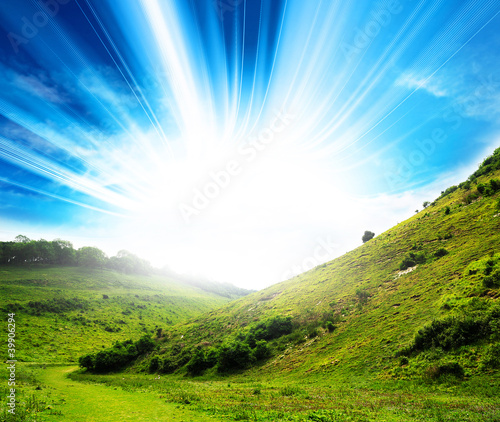 Photo: vivid countryside sunlight vivid countryside sunlight