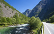 Road at Gudvangen, Norway Road at Gudvangen, Norway