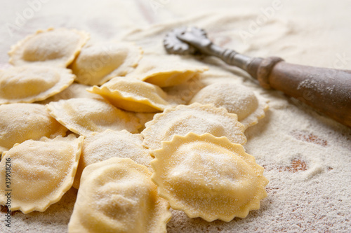 Photo: Uncooked homemade ravioli Uncooked homemade ravioli