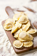 Uncooked homemade ravioli