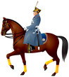 Cavalier on a horse, Russian dragoon Cavalier on a horse, Russian dragoon