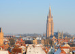 Church of Our Lady and roofs in winter in Bruges Church of Our Lady and roofs in winter in Bruges