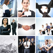 A collage of business images with young people
