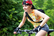 young girl on bicycle