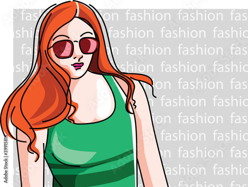 Illustration: Fashion girl Fashion girl