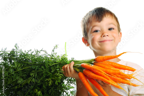 Photo: Boy with carrots Boy with carrots