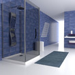 blue bathroom