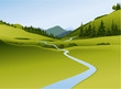 Mountain landscape with river