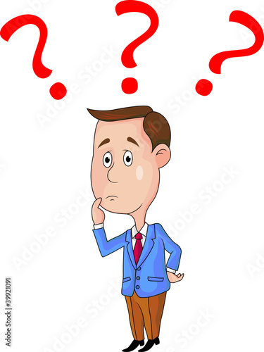 Vector: Business people with question marks Business people with question marks