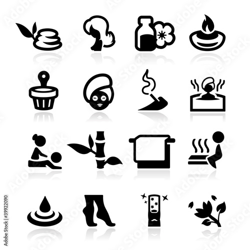 Vector: Spa icons set - elegant series Spa icons set - elegant series