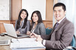 Group of business people smiling