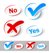 Check mark Yes and No
