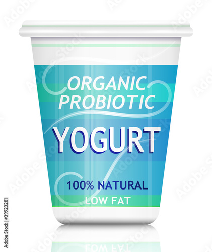 Illustration: Probiotic yogurt. Probiotic yogurt.